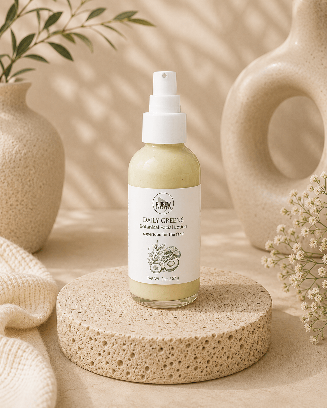 Daily Greens Facial Lotion R Drew Naturals