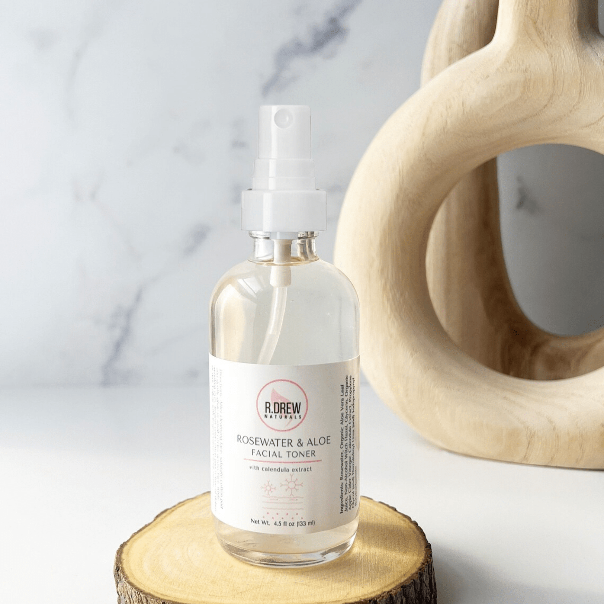 Rosewater & Aloe with Calendula Facial Toner R Drew Naturals