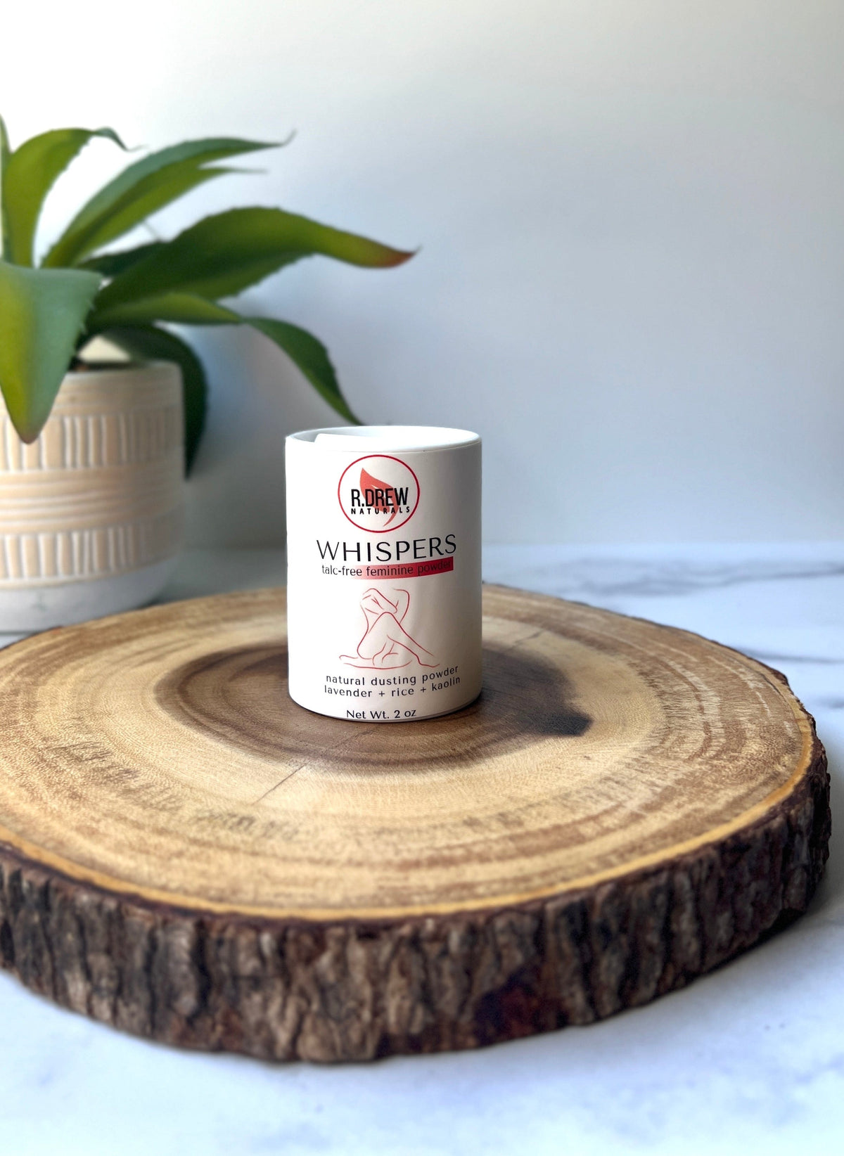 Whispers Talc Free Feminine Powder Feminine Care R. Drew Naturals