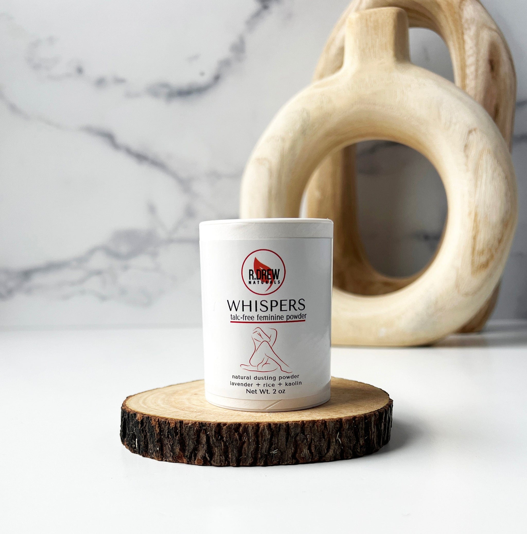 Whispers Talc Free Feminine Powder Feminine Care R. Drew Naturals