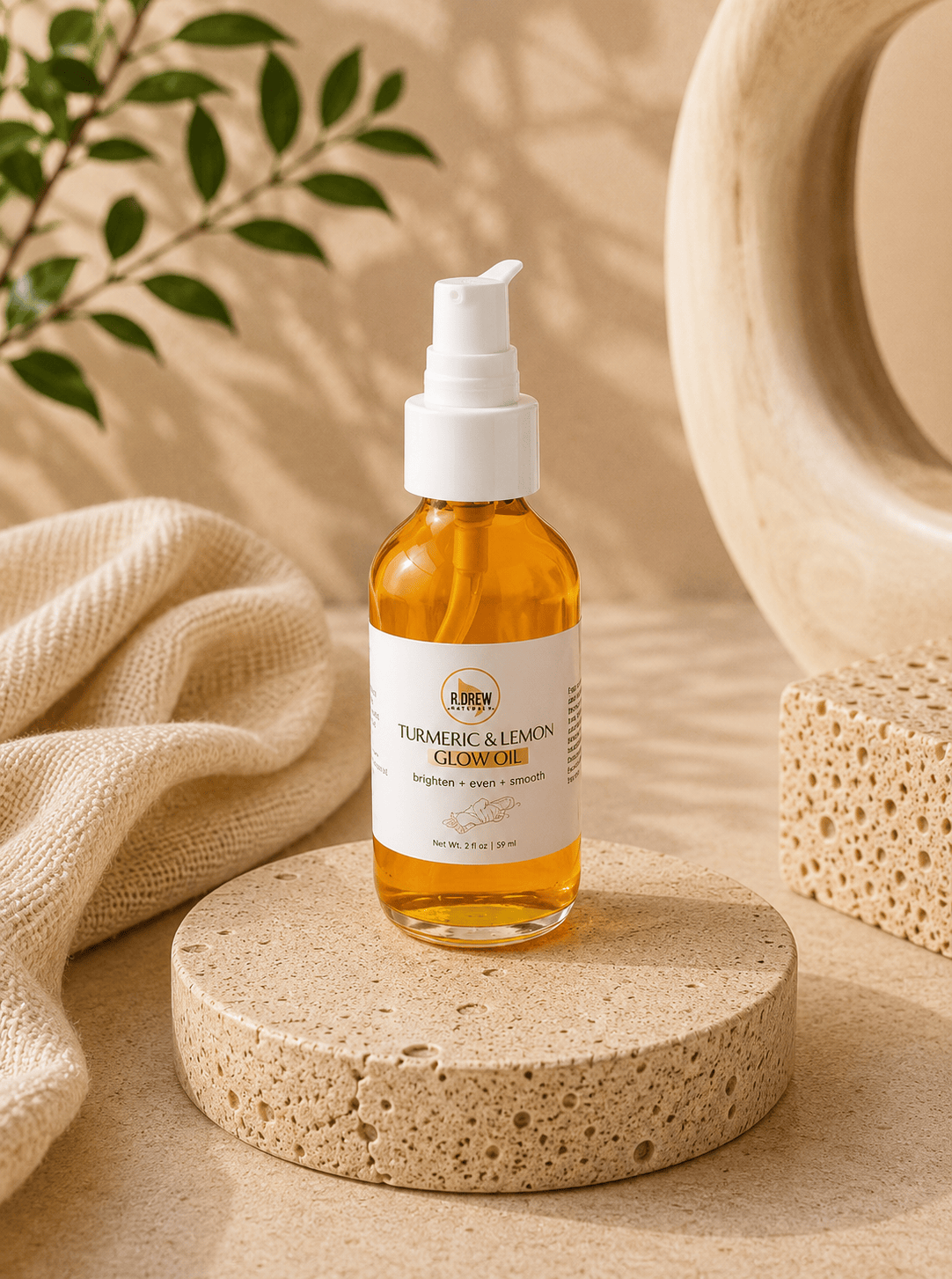 Turmeric Lemon Glow Oil R Drew Naturals